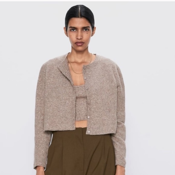 zara wool blend cardigan